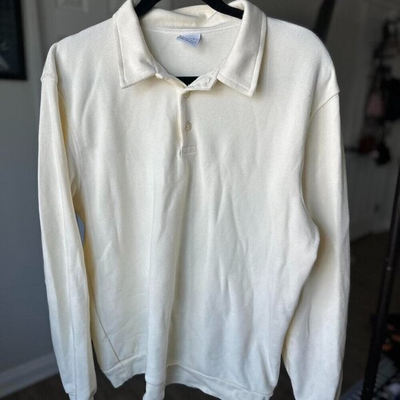 Zara Cream Polo Sweatshirt - Picture 1 of 5